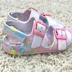 Cat and Jack Kids White and Pink Sandals